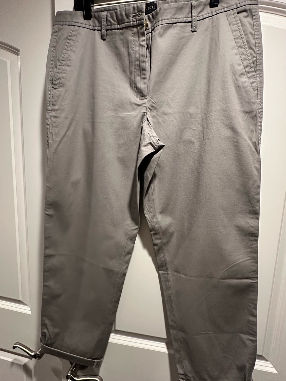 Talbots Gray Chino Ankle Pants